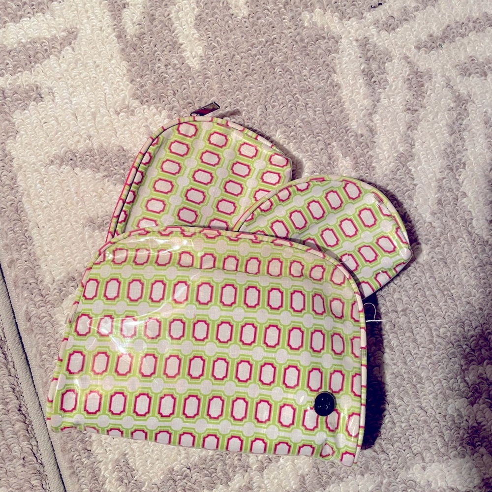 3 Patterned Accessory makeup bag set